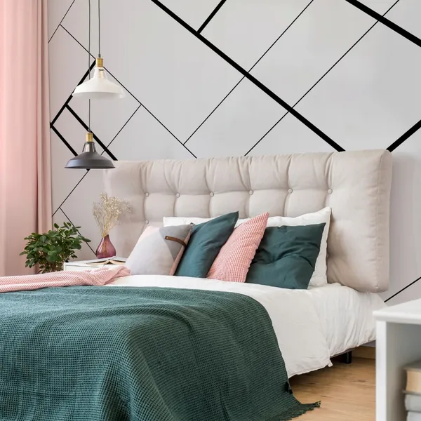 Seamless_pattern_diagonal_polygonal_rectangular_lines,_black_and_white_Mural_Wallpaper.