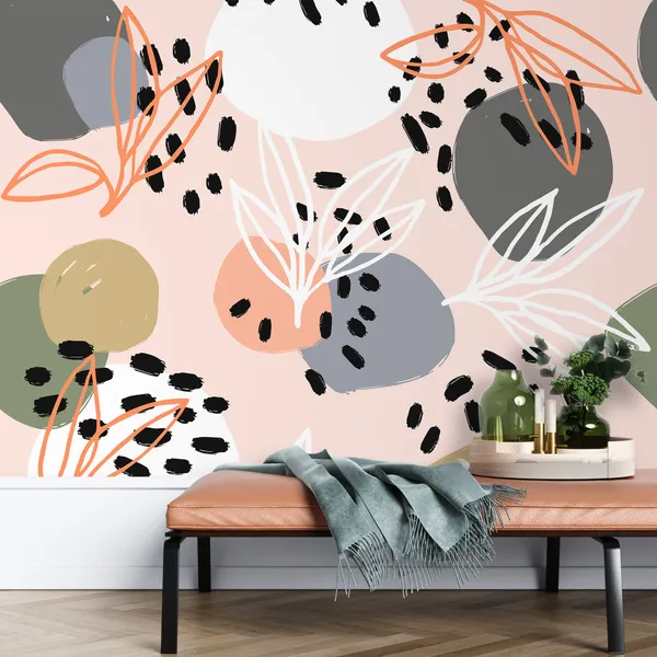Modern_abstract_pattern_collection._Hero_pattern_with_brush_strokes,_shapes_and_floral_elements._Trendy_Mural_Wallpaper.