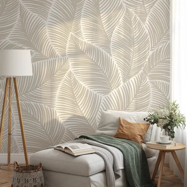 Floral_Seamless_Pattern_with_Linear_Leaves_Minimalistic_Design_with_Line_Art_Leaves__Mural_Wallpaper