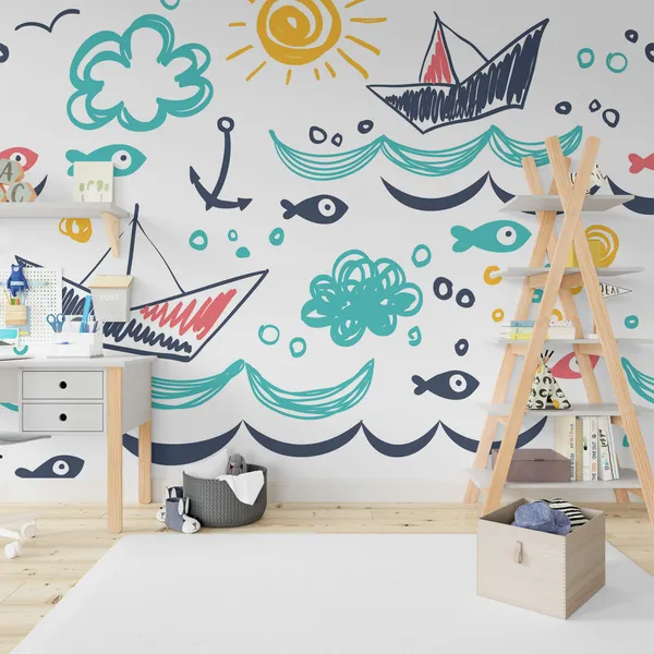 Rıde_summer_clothes_style_art__for_kids_Mural_Wallpaper.