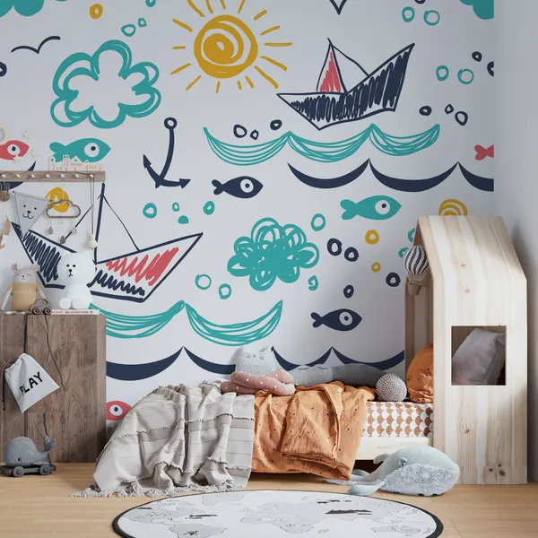 Rıde_summer_clothes_style_art__for_kids_Mural_Wallpaper.
