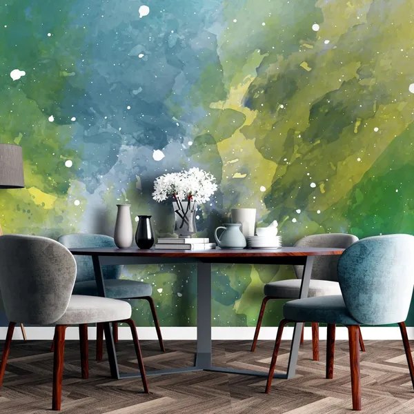 Space_abstract_in__Multicolor_watercolor_Mural_Wallpaper.