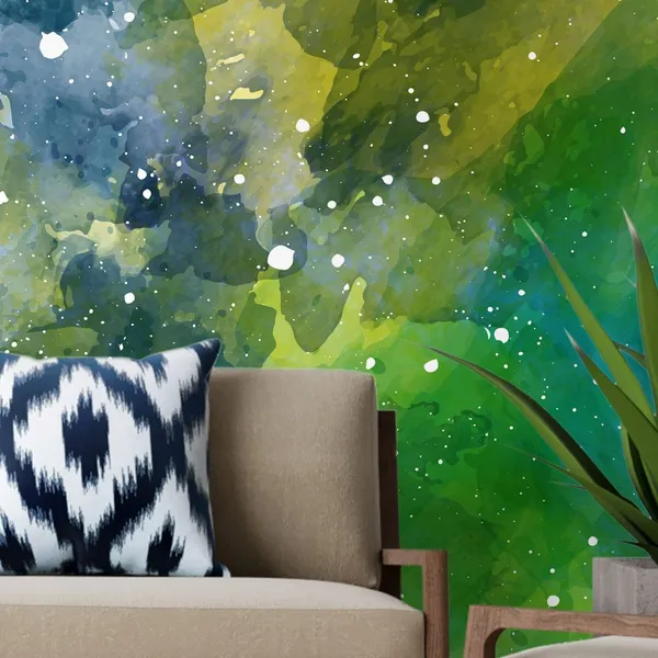 Space_abstract_in__Multicolor_watercolor_Mural_Wallpaper.
