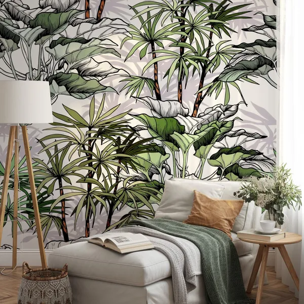 Tropical_foliage_seamless_pattern._Hand_drawn_vector_illustration_on_white_background._Mural_Wallpaper.