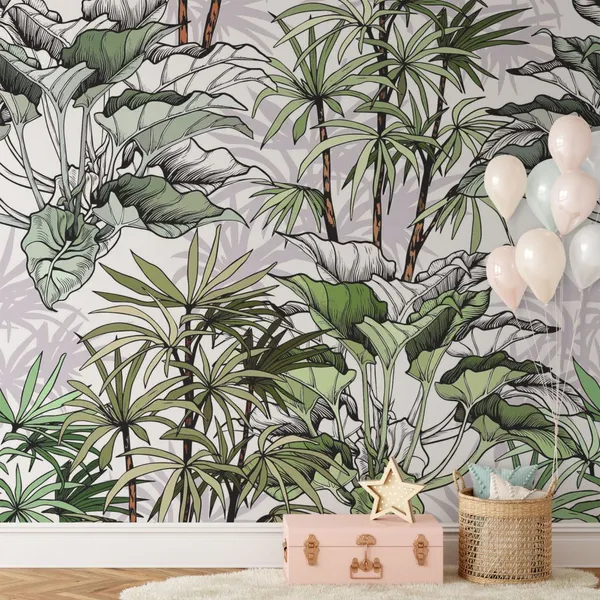 Tropical_foliage_seamless_pattern._Hand_drawn_vector_illustration_on_white_background._Mural_Wallpaper.