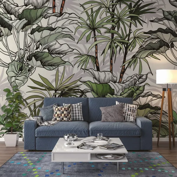 Tropical_foliage_seamless_pattern._Hand_drawn_vector_illustration_on_white_background._Mural_Wallpaper.