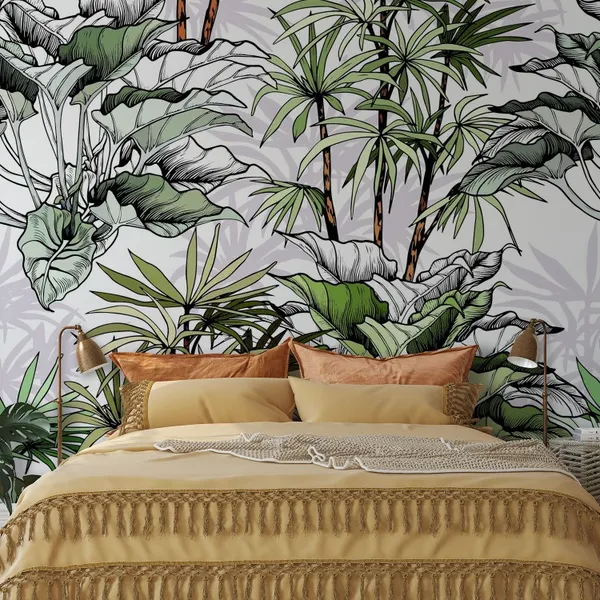 Tropical_foliage_seamless_pattern._Hand_drawn_vector_illustration_on_white_background._Mural_Wallpaper.