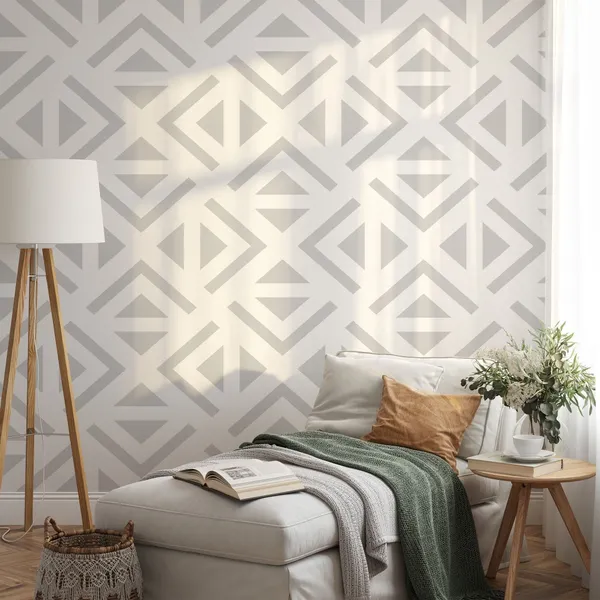 Grey_geometric_Mural_Wallpaper.
