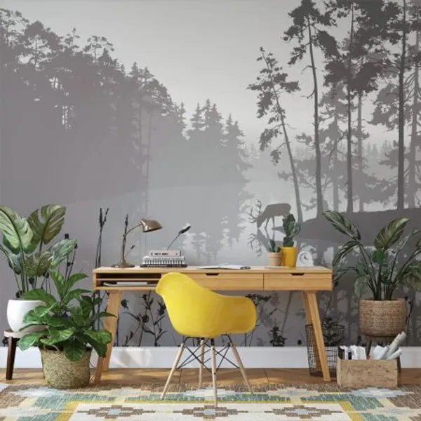 Shadows_Forest_River_Landscape_Mural_Wallpaper.