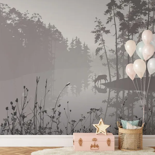 Shadows_Forest_River_Landscape_Mural_Wallpaper.