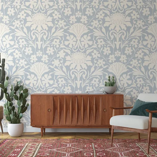 Light_Floral_with_flowers_Seamless_Pattern_Mural_Wallpaper.