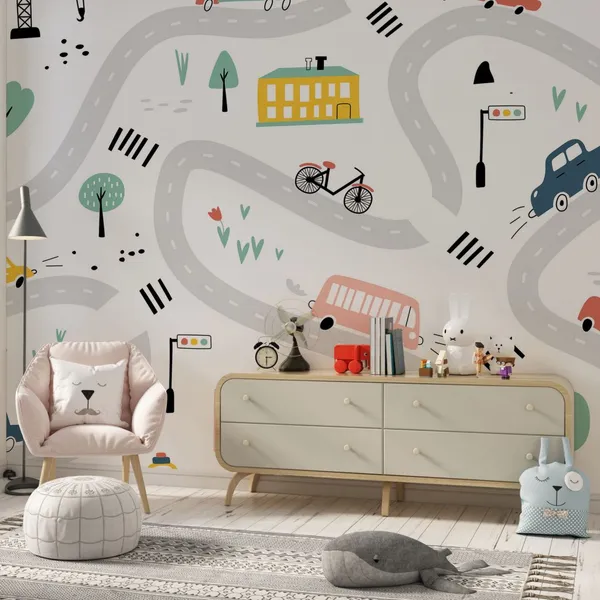 Childish_City_Road_And_Vehicles