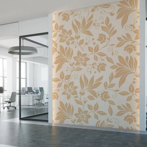 Beige_Botanical_Pattern_Mural_Wallpaper.