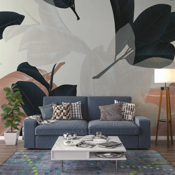 Leaves_&_Stems___Wall_Mural,_Pvc_Free_Wall_Covering
