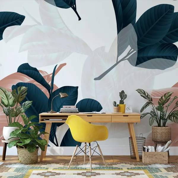 Leaves_&_Stems___Wall_Mural,_Pvc_Free_Wall_Covering