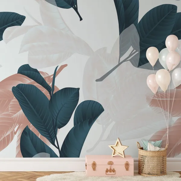 Leaves_&_Stems___Wall_Mural,_Pvc_Free_Wall_Covering