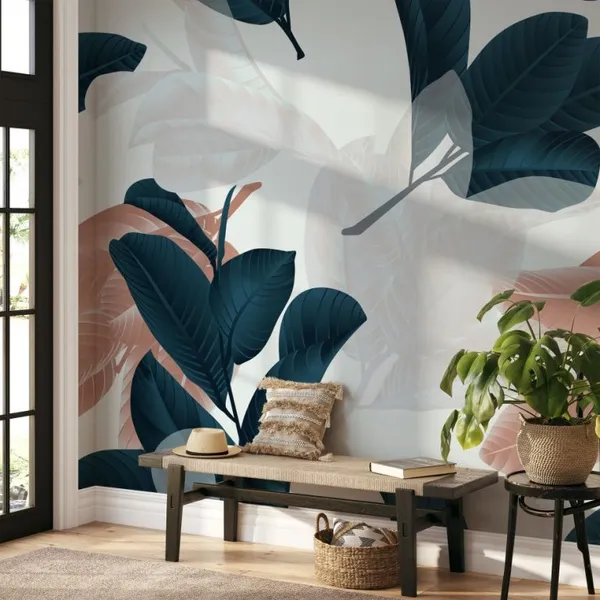 Leaves_&_Stems___Wall_Mural,_Pvc_Free_Wall_Covering