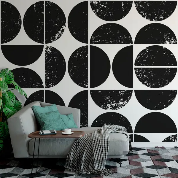 Black_And_White_Distressed_Geometrical_Shapes