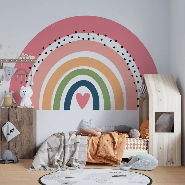 Cute_Colorful_Kids_Rainbow_Mural_Wallpaper.