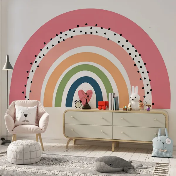 Cute_Colorful_Kids_Rainbow_Mural_Wallpaper.