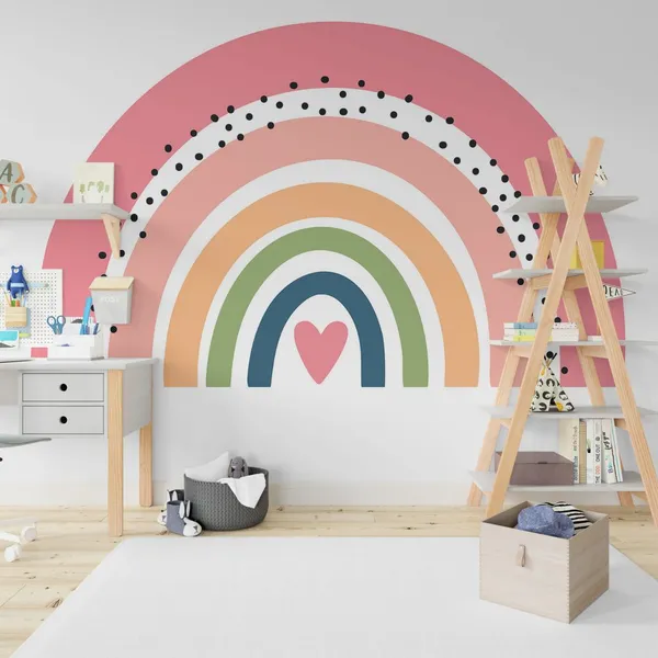 Cute_Colorful_Kids_Rainbow_Mural_Wallpaper.