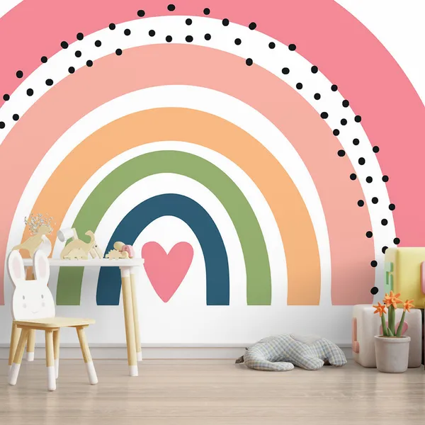 Cute_Colorful_Kids_Rainbow_Mural_Wallpaper.