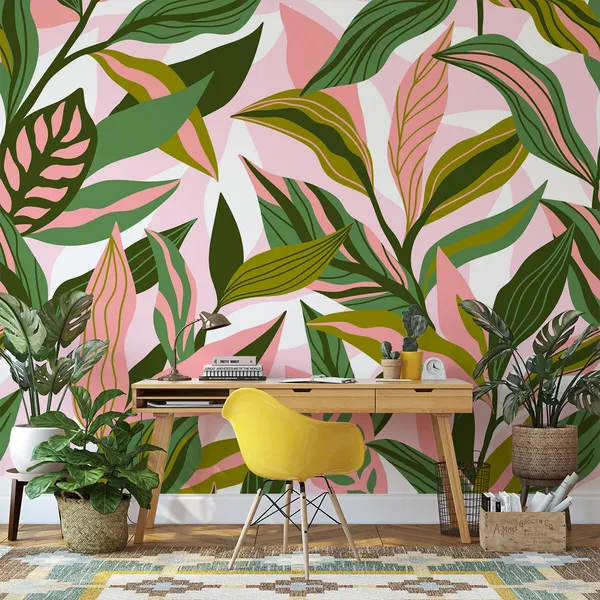 Exotic_jungle_plants__Wall_Mural,_PVC_free_Wall_Covering