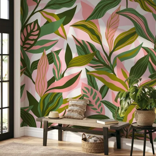 Exotic_jungle_plants__Wall_Mural,_PVC_free_Wall_Covering