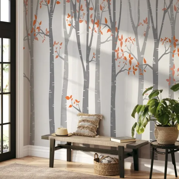 Lovely_tall_birch_trees__Wall_Mural,_PVC_free_Wall_Covering