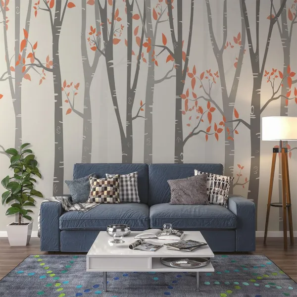 Lovely_tall_birch_trees__Wall_Mural,_PVC_free_Wall_Covering