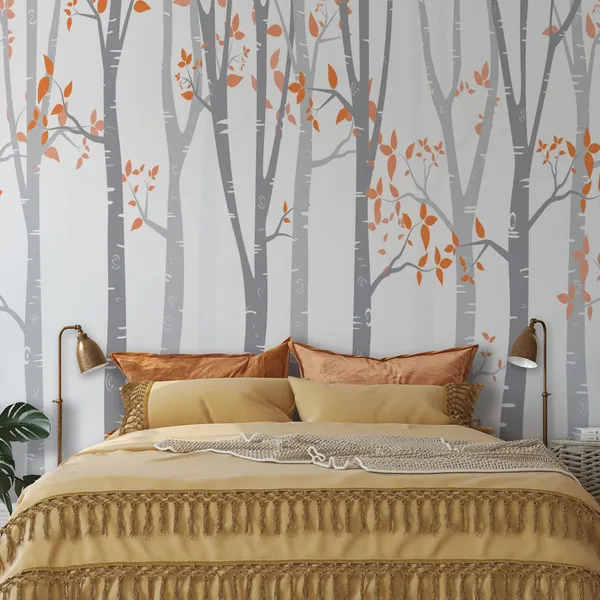 Lovely_tall_birch_trees__Wall_Mural,_PVC_free_Wall_Covering