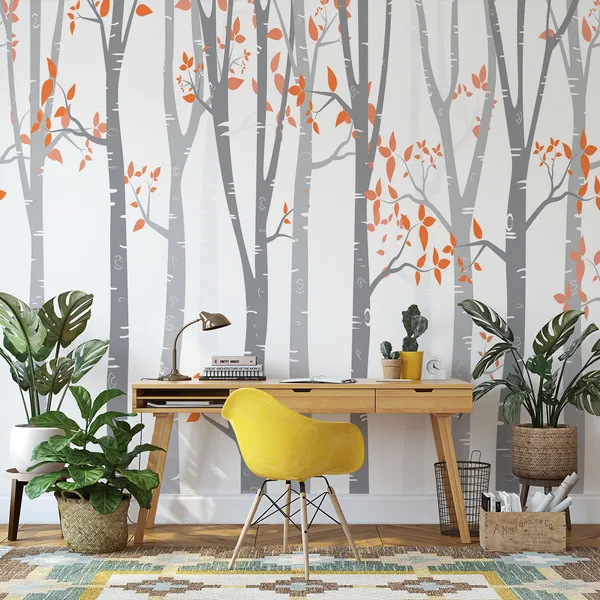 Lovely_tall_birch_trees__Wall_Mural,_PVC_free_Wall_Covering