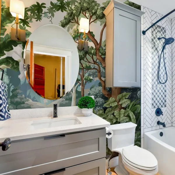 Jungle_wallpaper_with_trees_and_tropical_plant_Vector.