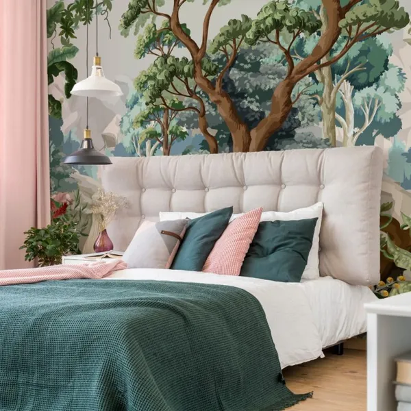 Jungle_wallpaper_with_trees_and_tropical_plant_Vector.