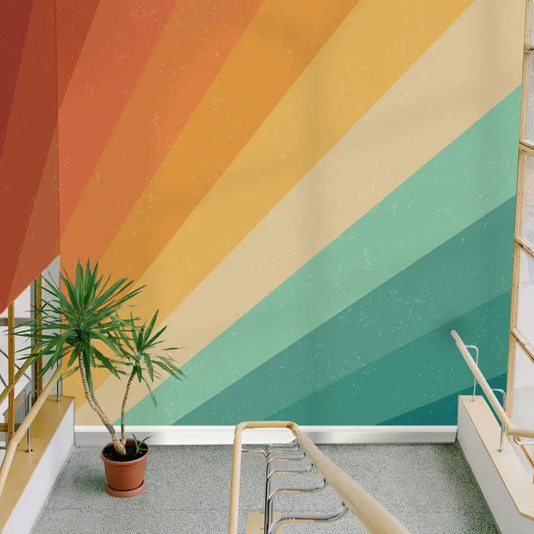 Retro_pop_and_colorful_geometric_burst_line_background_Wall_Mural.
