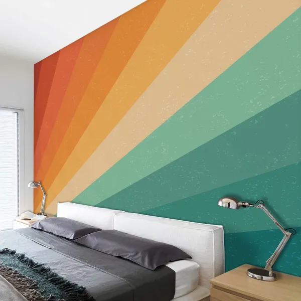 Retro_pop_and_colorful_geometric_burst_line_background_Wall_Mural.