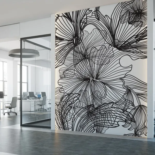 elegant_seamless_pattern_with_hand_drawn_decorative_Black_flowers,_design_element__Mural_Wallpaper.