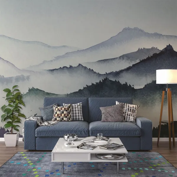 Beautiful_Mountains_black_and_white_watercolor_Mural_Wallpaper.