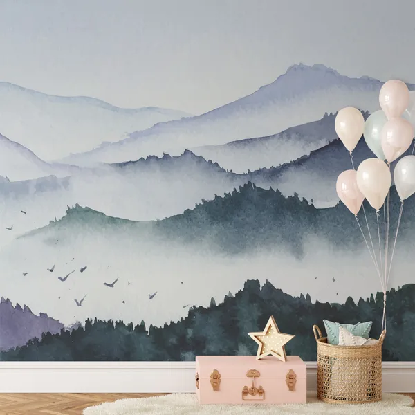 Beautiful_Mountains_black_and_white_watercolor_Mural_Wallpaper.
