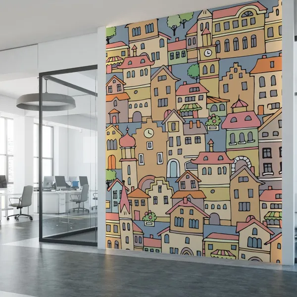 Seamless_pattern_with_different_color_and_shape_old_houses_Sketch,_hand_drawn._Facades_of_variegated_buildings_in_the_traditional_Dutch_style_Mural_Wallpaper._.