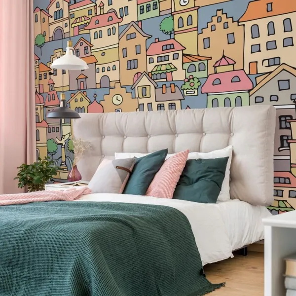 Seamless_pattern_with_different_color_and_shape_old_houses_Sketch,_hand_drawn._Facades_of_variegated_buildings_in_the_traditional_Dutch_style_Mural_Wallpaper._.