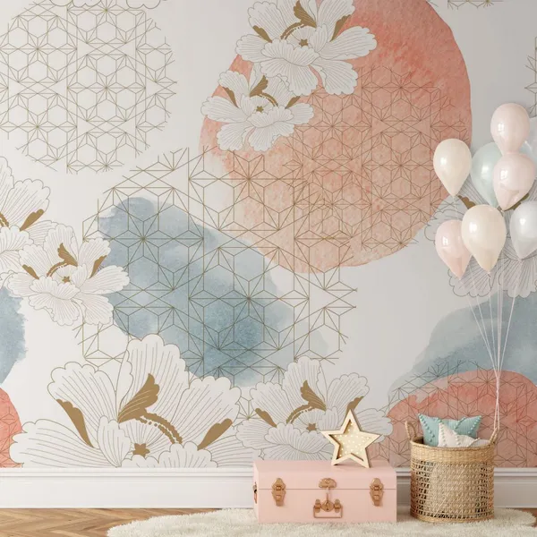 Crane_birds_vector._Japanese_background_with_watercolor_texture._Oriental_natural_wave_pattern_with_floral_decoration_banner_design_in_vintage_style._Peony_floral_pattern_element_Mural_Wallpaper.