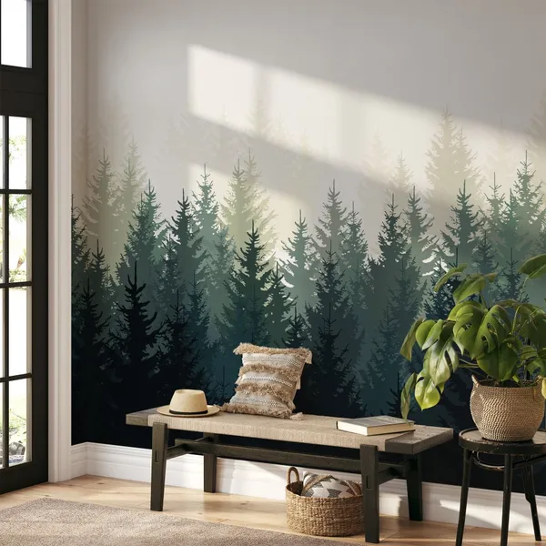 Seamless_wild_forest_Greenish__background_or_landscape_with_pine,_coniferous_and_christmas_tree._Vintage_fir_tree_and_pine_mountain_forest.