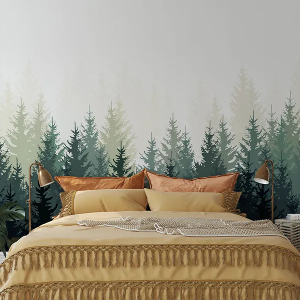 Seamless_wild_forest_Greenish__background_or_landscape_with_pine,_coniferous_and_christmas_tree._Vintage_fir_tree_and_pine_mountain_forest.