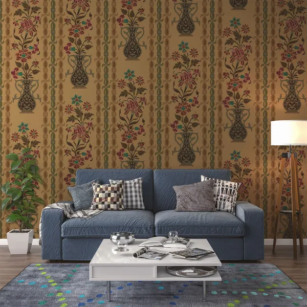 abstract_mughal_motif_with_pattern_background_texture_Mural_Wallpaper.