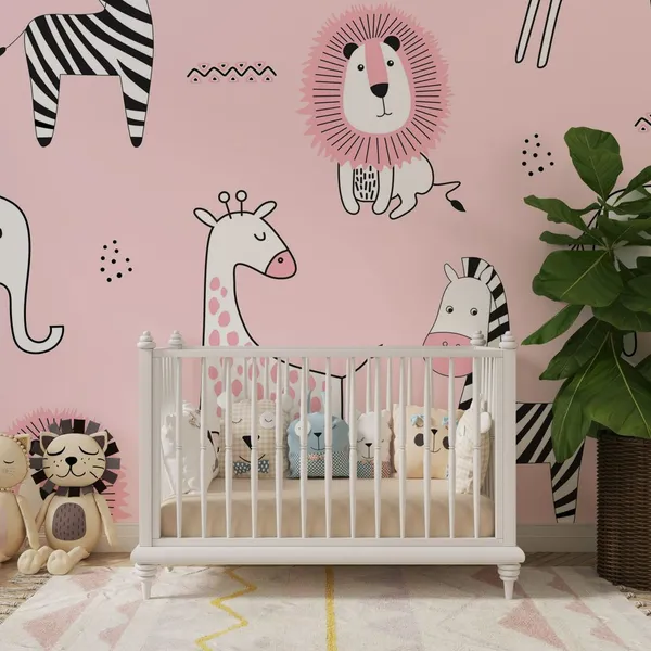 Seamless_childish_pattern_with_cute_animals_in_black_and_white_style._Creative_scandinavian_kids_texture_for_fabric,_wrapping,_textile,_wallpaper,_apparel._Mural_Wallpaper.