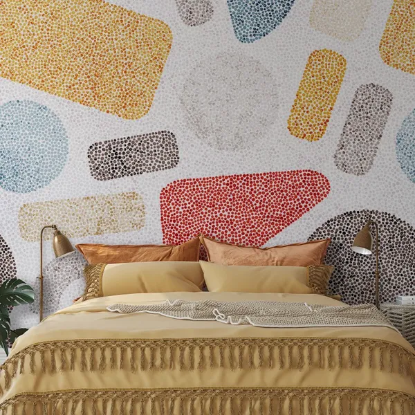 Seamless_embroidery_pattern_in_polka_dot_style._Grunge_texture._Abstract_geometric_ornament._Punch_needle_embroidery,_handmade,_carpet_print._Vector_illustration._Mural_Wallpaper.