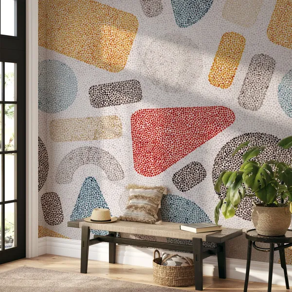 Seamless_embroidery_pattern_in_polka_dot_style._Grunge_texture._Abstract_geometric_ornament._Punch_needle_embroidery,_handmade,_carpet_print._Vector_illustration._Mural_Wallpaper.