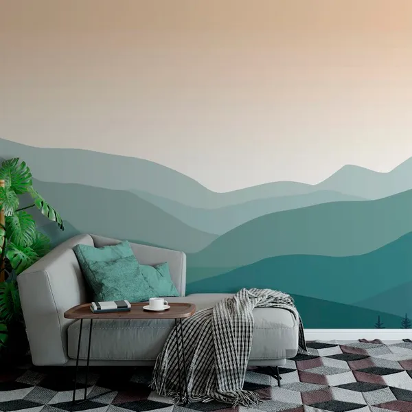Vector__Landscape__Mountains_Mural_Wallpaper,_Pvc_Free,_Non-Toxic.