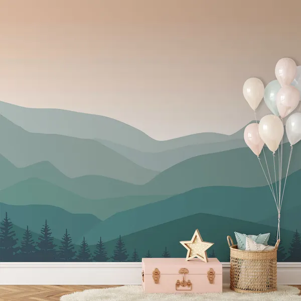 Vector__Landscape__Mountains_Mural_Wallpaper,_Pvc_Free,_Non-Toxic.